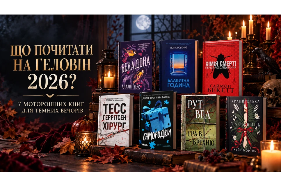 Що почитати на Геловін 2026: 7 моторошних книг для темних вечорів